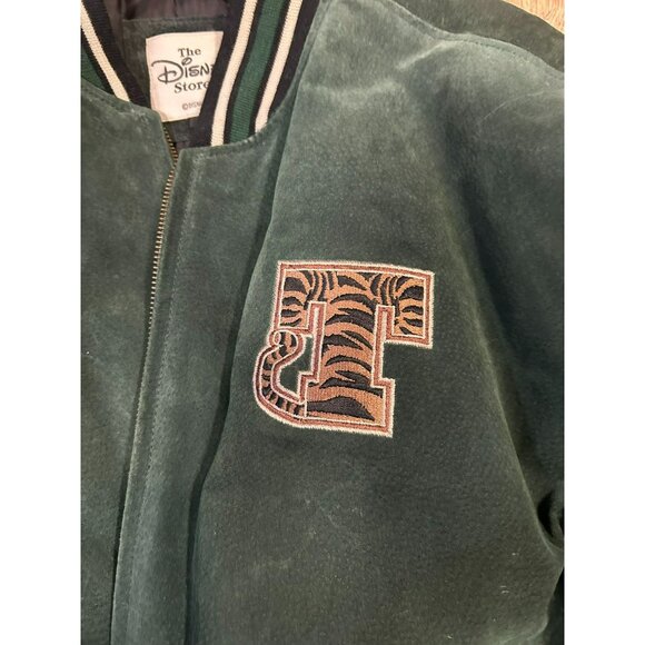 Vintage Disney Store Green Varsity Jacket Tigger 1968 Logo & Embroidery Zip M - Picture 5 of 10